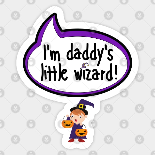 I'm Daddy's Little Wizard - Halloween Clothing Sticker by The Little Ones Collection